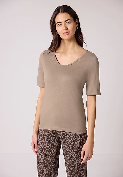 STREET ONE T-Shirt mit V-Ausschnitt günstig online kaufen