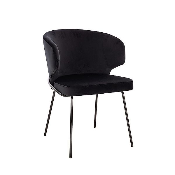 HOME DELUXE Esszimmerstuhl Samt Stuhl Beige günstig online kaufen