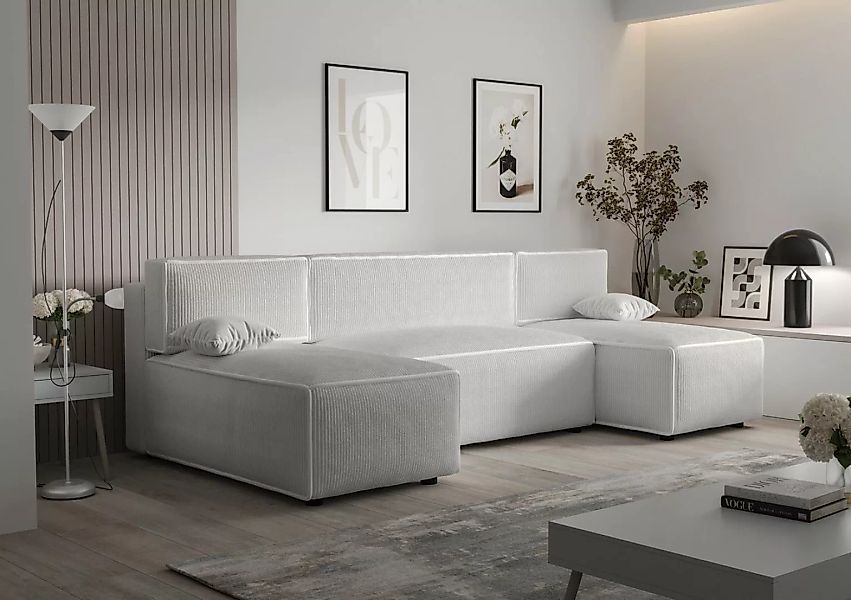 ALTDECOR Wohnlandschaft MIR-U, Couch mit Schlaffunktion, Wohnzimmer - Wohnl günstig online kaufen