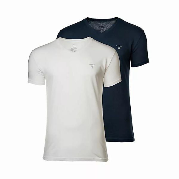 GANT Herren T-Shirt, 2er Pack - V-Ausschnitt, V-Neck, kurzarm, Baumwolle Ma günstig online kaufen