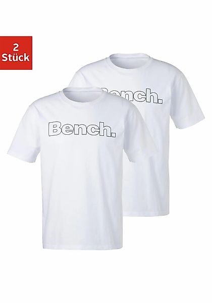 Bench. Loungewear T-Shirt 2 Stk. tlg. Shirt mit Logoprint, Basicshirt mit R günstig online kaufen