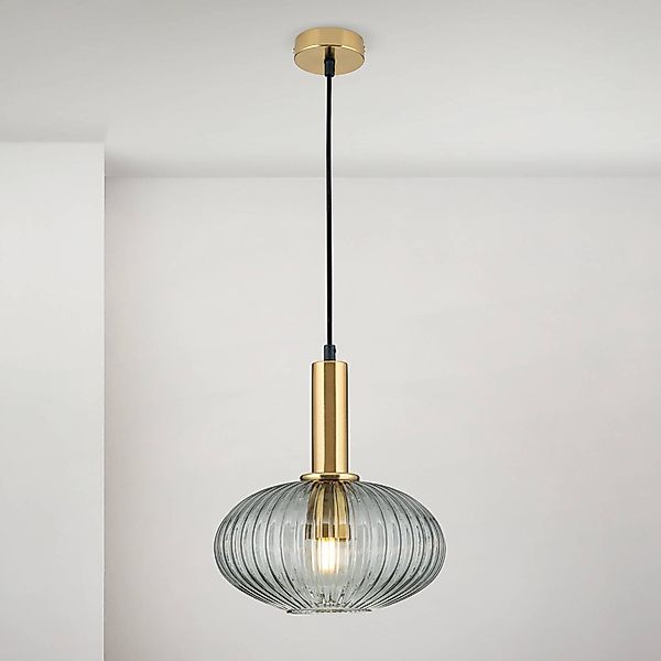 Orion Leuchten Hängeleuchte Carneval Ø 25 cm Bronze Rauchglas günstig online kaufen