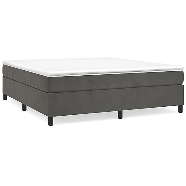 vidaXL Boxspringbett mit Matratze Dunkelgrau 200x200 cm Samt1398249 günstig online kaufen