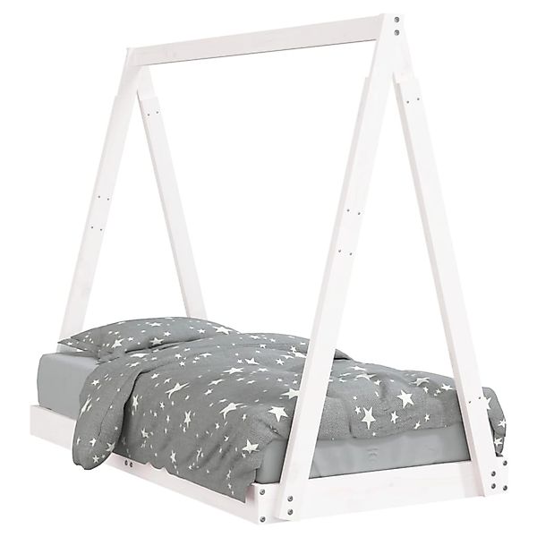 vidaXL Kinderbett Weiß 70x140 cm Massivholz Kiefer 834526 günstig online kaufen