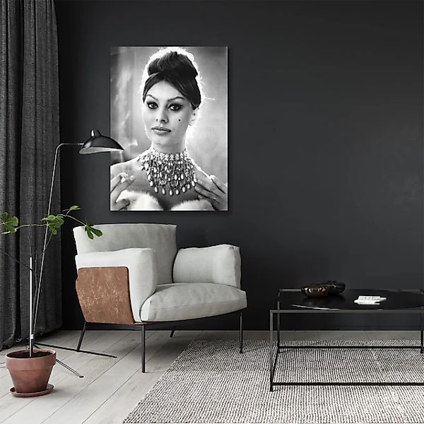queence Acrylglasbild »Glama«, Schwarz-Weiß-Frau-Stars-Portrait-Foto-Film-F günstig online kaufen