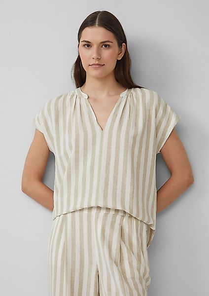 s.Oliver Blusentop Ärmellose Bluse aus Leinenmix günstig online kaufen