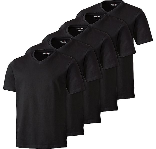 Otto Kern T-Shirt (5er-Pack) Kurzarmshirt aus hochwertiger, reiner Baumwoll günstig online kaufen
