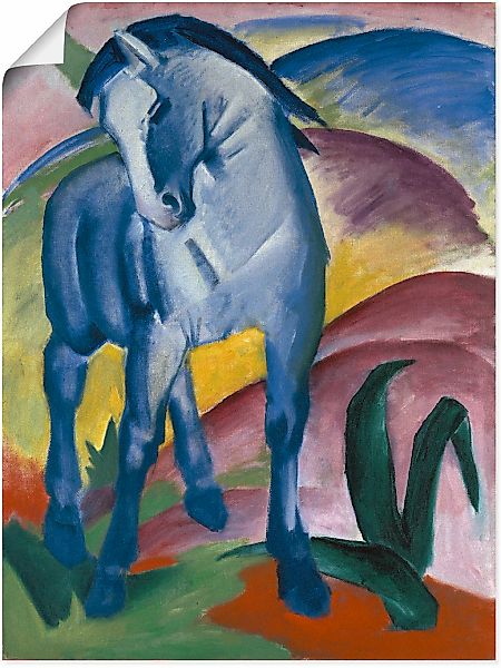 Artland Wandbild "Blaues Pferd I. 1911." Haustiere 1 Stk. tlg. als Alubild, günstig online kaufen