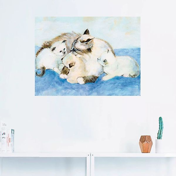 Artland Wandbild »Katzenfamilie«, Haustiere, (1 St.), als Leinwandbild, Wan günstig online kaufen