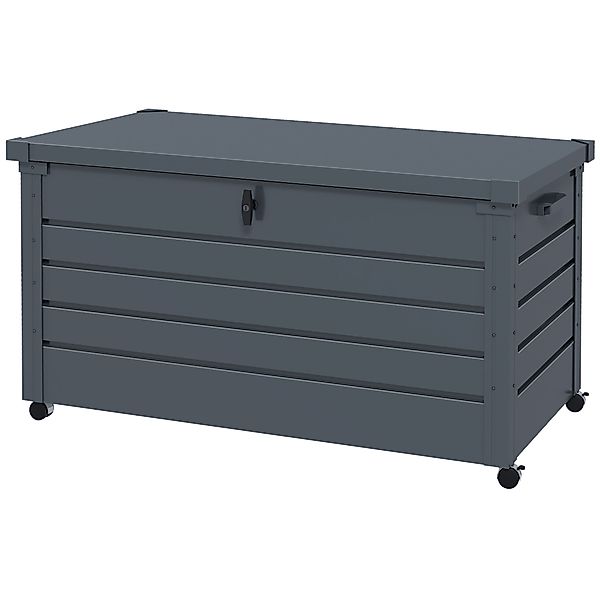 Outsunny Außenlagerbox 311L Gartenbox mit Gasdruckfeder, Rollen und Griff, günstig online kaufen