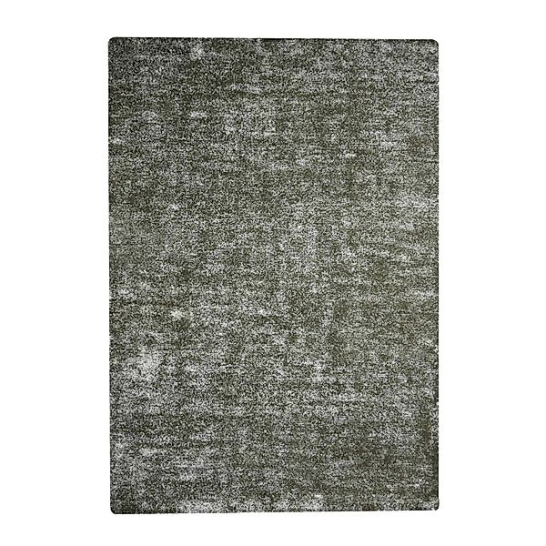 MeGusta Kurzflor Teppich VintageDesign UsedLook Uni Olivgrün 160x230 cm Abr günstig online kaufen