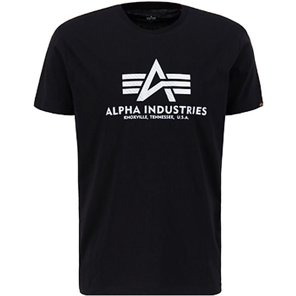 Alpha Industries  T-Shirts & Poloshirts Basic T-Shirt BL Carbon - black / s günstig online kaufen
