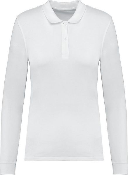 Kariban Langarm-Poloshirt Damen Piqué-Polohemd lange Ärmel Bio180 günstig online kaufen