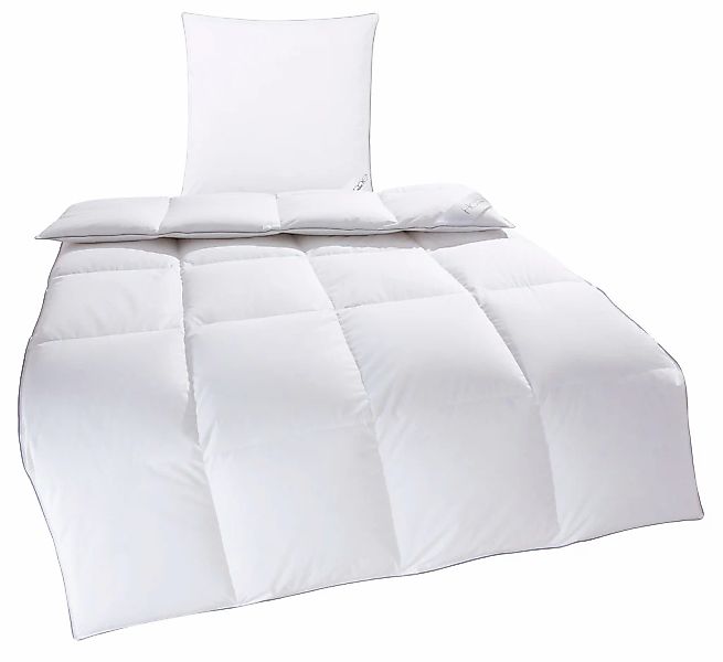Home affaire Daunenbettdecke + Kopfkissen "TAMINS, Bettdecke 135x200 cm und günstig online kaufen