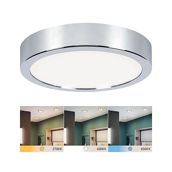 Paulmann "LED Panel Aviar IP44 rund 220mm 13W 1050lm White Switch Chrom" günstig online kaufen
