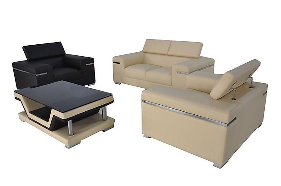 Xlmoebel Sofa Neues Ledersofa in XXL-Größe mit modernem Design, USB-Anschlu günstig online kaufen