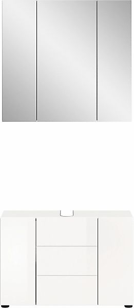 welltime Badmöbel-Set "BIEL, TOPSELLER, 2 teilig, hochwertige MDF Front, Ri günstig online kaufen