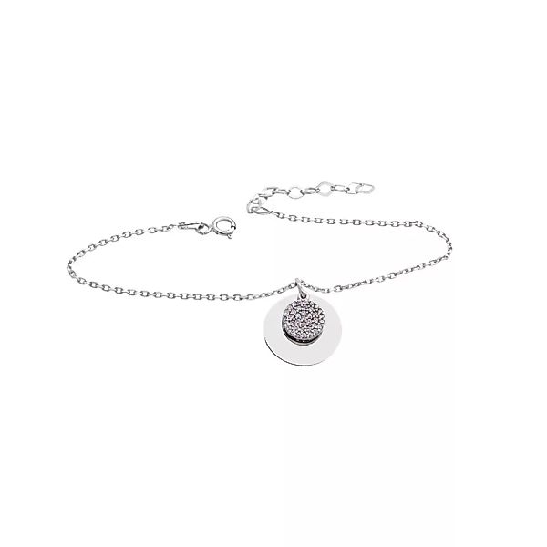 dKeniz Armband "925/- Sterling Silber rhodiniert Glänzend 17+3cm Zirkonia W günstig online kaufen