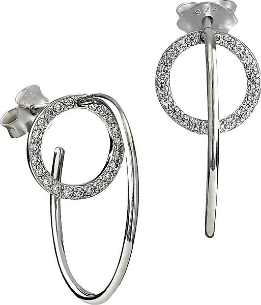 SilberDream Paar Ohrstecker SilberDream weiß Creole Ohrringe Zirkonia (Ohrs günstig online kaufen