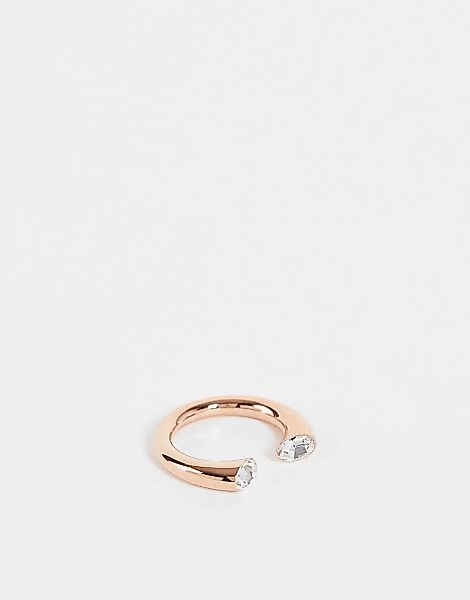 Calvin Klein – Ring in Roségold mit Swarovski-Kristalldetail-Goldfarben günstig online kaufen