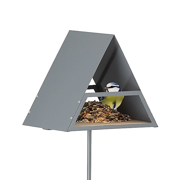 relaxdays Vogelhaus Vogelfutterhaus mit Erdspieß günstig online kaufen