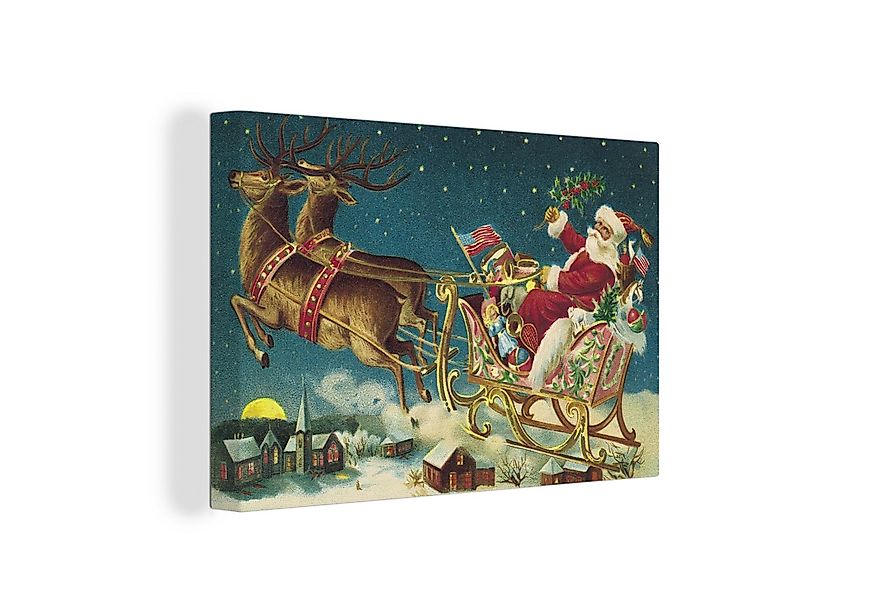 OneMillionCanvasses® Leinwandbild Weihnachten - Winter - Vintage, Fotodruck günstig online kaufen