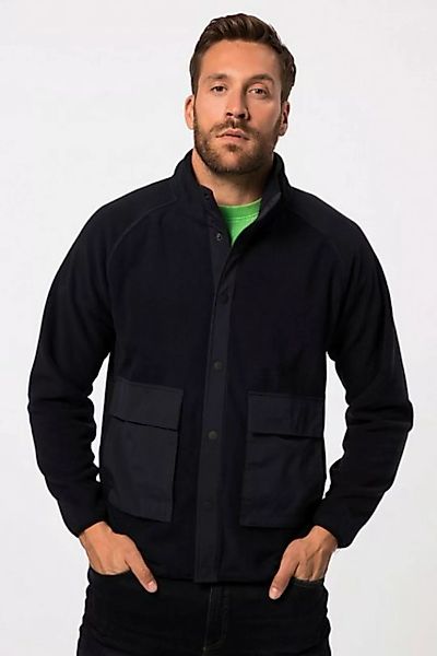 JP1880 Fleecejacke Fleecejacke Stehkragen Druckknöpfe Raglan-Langarm günstig online kaufen