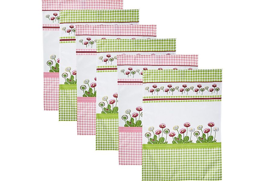 Erwin Müller Geschirrtuch Geschirrtuch 6er-Pack, Baumwolle Karo günstig online kaufen