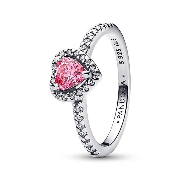 Pandora Silberring Erhabenes Herz Pink günstig online kaufen