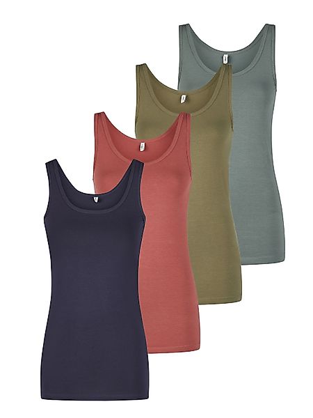 Top - ONLLIVE LUV Tank Top 4er Pack Slim Fit günstig online kaufen
