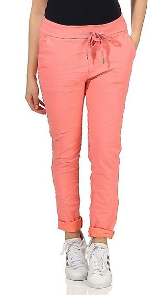 CLEO STYLE Stoffhose Damen Jogginghose 88 Lachs günstig online kaufen