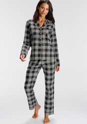 H.I.S Pyjama Set, 2 Stk. tlg., aus Flanell mit Allover-Karomuster günstig online kaufen
