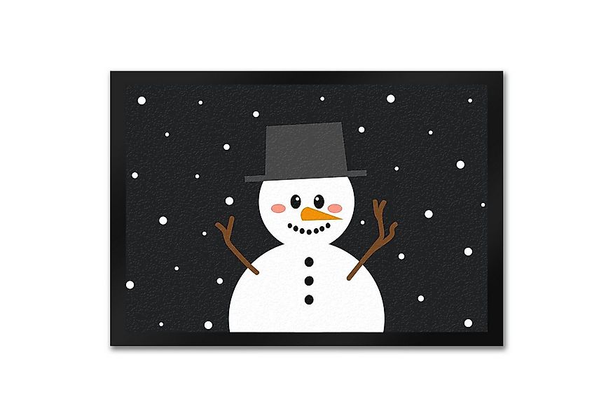 speecheese Fußmatte Schneemann im Schnee Fußmatte Weihanchten Advent Liebe günstig online kaufen