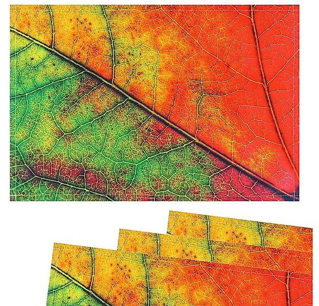 matches21 HOME & HOBBY Platzset Tischsets Platzsets Stoff CLOTH Herbstblatt günstig online kaufen