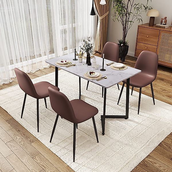 JOIVI Esstisch 5-Teiliges Esstisch Set mit günstig online kaufen