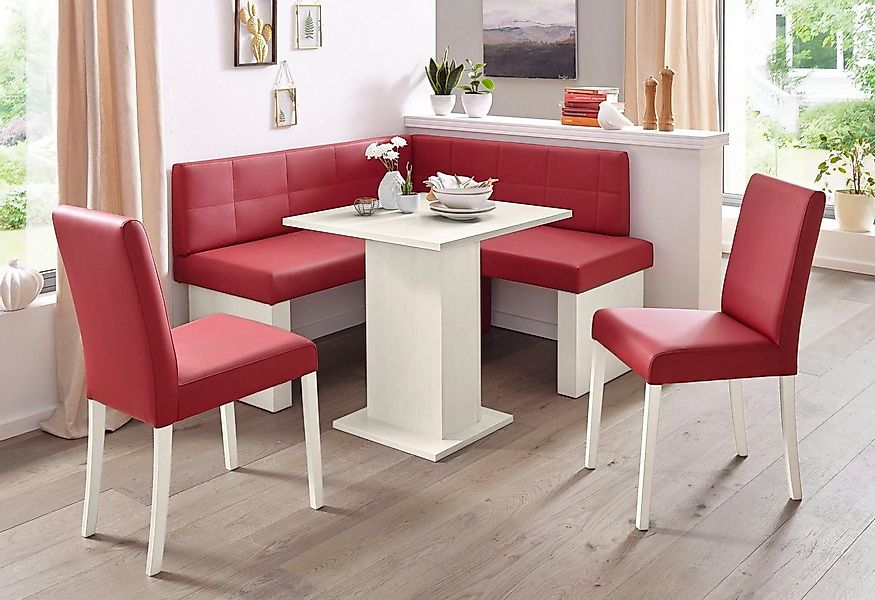 massivline&more Eckbankgruppe Anna 2, (Set, 4-tlg), mit 2 Stühlen mit massi günstig online kaufen