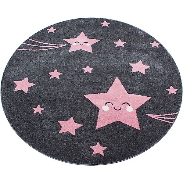 Ayyildiz Kinderteppich Kids 610 Pink 160 cm Rund günstig online kaufen