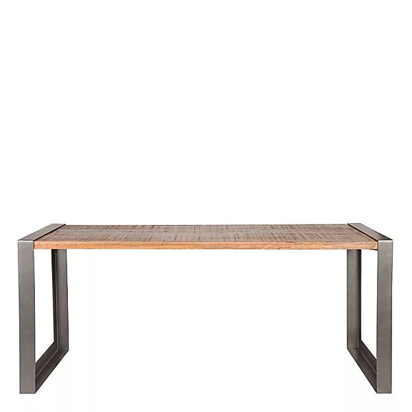 Esszimmer Tisch aus Mangobaum Massivholz und Metall handgearbeitet günstig online kaufen