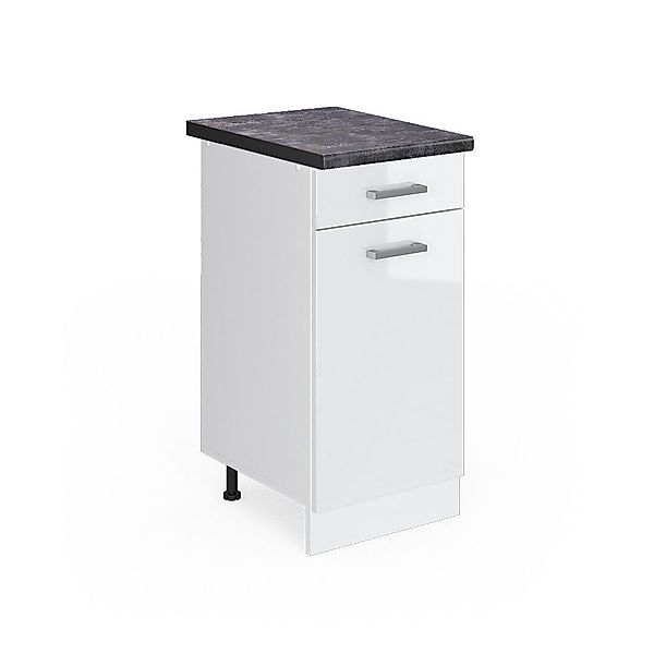 Vicco Unterschrank R-Line, Weiß Hochglanz/Weiß, 40 günstig online kaufen