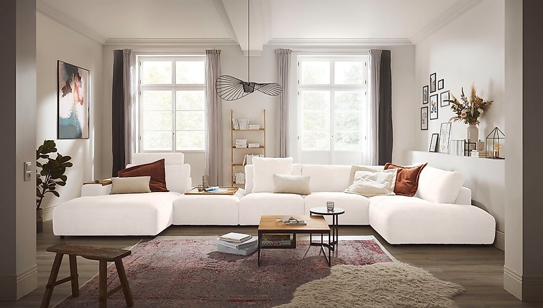 Musterring Wohnlandschaft »Lucia U-Form«, Cord-Bezug, inklusive Kopfstütze, günstig online kaufen