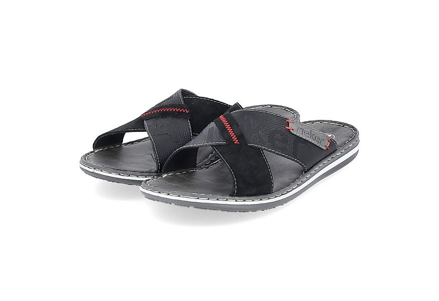 Rieker Rieker 21098-02 Herren Leder und Synthetik schwarz Pantolette günstig online kaufen