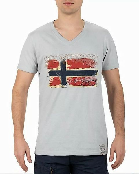 Geo Norway T-Shirt Casual Kurzarm Shirt bajoasis Men Light Grey L im Used L günstig online kaufen