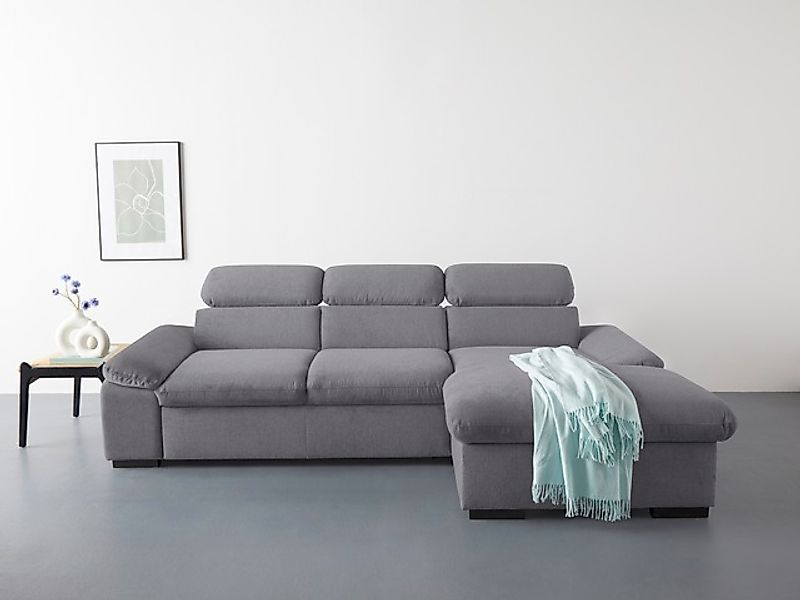 COTTA Ecksofa »Lola L-Form mit Kopfteilfunktion & Hocker«, (Set, mit Hocker günstig online kaufen