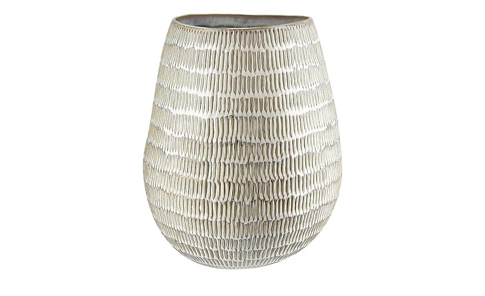 Vase - creme - Steinzeug - 31,8 cm - Dekoration > Vasen - Möbel Kraft günstig online kaufen