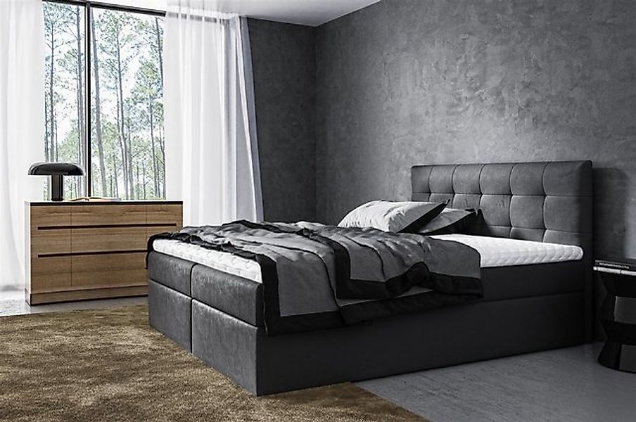 Fun Möbel Boxbett Schlafzimmerbett VIDE XL Überlänge in Stoff Jamin oder Ku günstig online kaufen