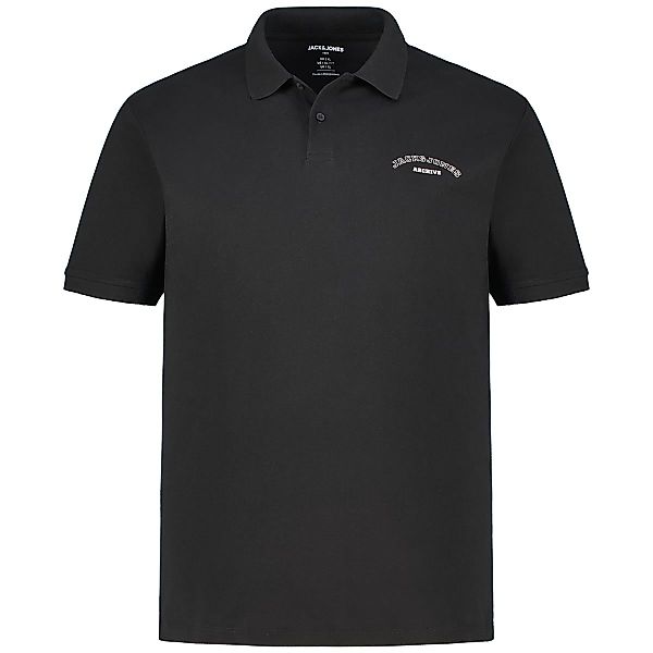 Jack&Jones Poloshirt mit Label-Print Farbe schwarz Größe: 7XL günstig online kaufen