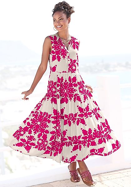 Vivance Maxikleid mit Volants, Sommerkleid günstig online kaufen