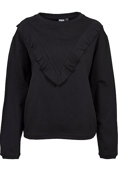 URBAN CLASSICS Sweatshirt Urban Classics Damen Ladies Terry Volant Crew (1- günstig online kaufen