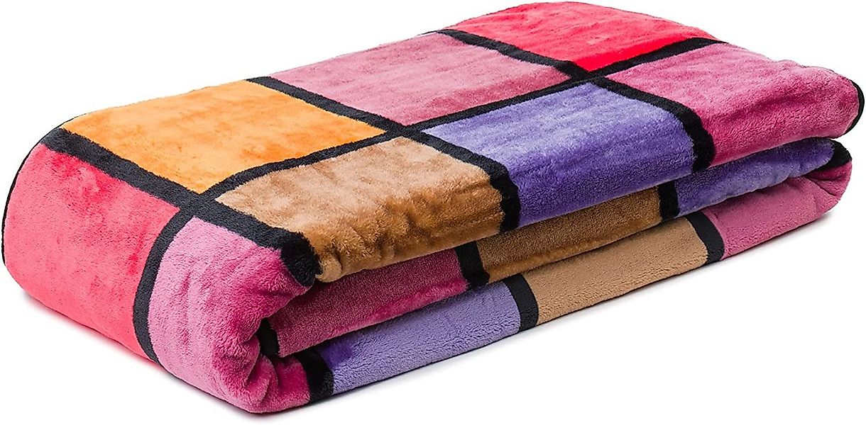 Wohndecke Antigua Cashmere Feeling Karo Kuscheldecke, günstig online kaufen
