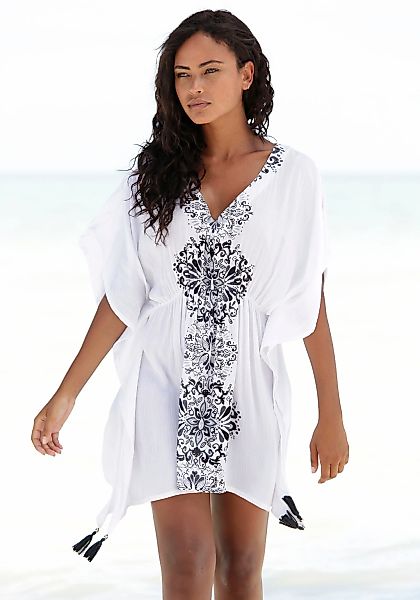 Buffalo Tunika aus gekreppter Viskose, Blusenkleid, günstig online kaufen